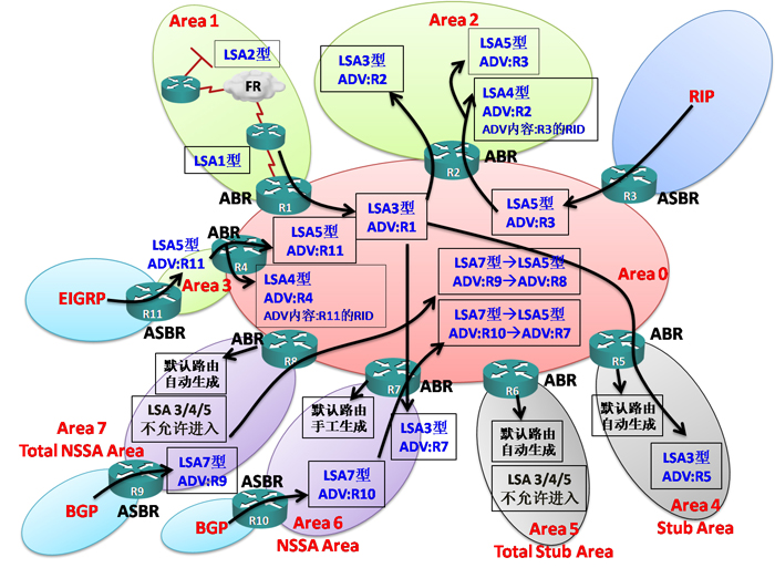 OSPFv2 LSA 类型总结